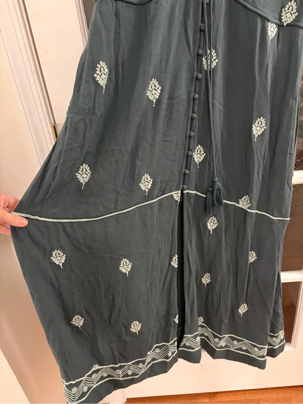 Free People Riley Embroidered Maxi Dress - Size  S